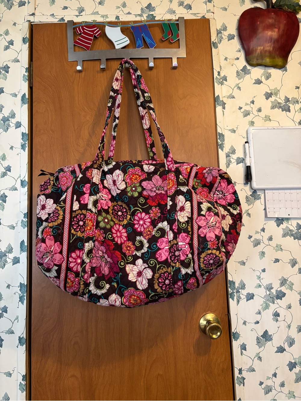 Vera Bradley Pink Floral Quilted Travel/Duffel Bag